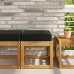 vidaXL Coussin de Siège d'Extérieur Noir 40 x 40 x 8 cm