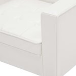 vidaXL Fauteuil blanc similicuir