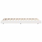 vidaXL Cadre de lit Blanc 75 x 190 cm Pin massif