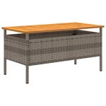 vidaXL Ensemble de jardin Gris polyrotin