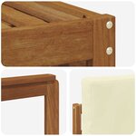 vidaXL Ensemble de canapés d'extérieur 5 pc Naturel et Crème