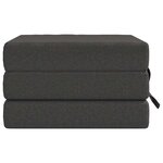 vidaXL Canapé-lit pliable 90 x 63 x 45 cm Gris foncé