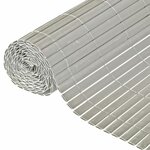 Nature Écran de jardin à double face PVC 1 5x3 m Gris