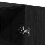 vidaXL Buffet 2 Pièces Noir Chêne 69 5x34x180 cm en bois d'ingénierie