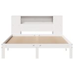 vidaXL Lit bibliothèque sans matelas blanc 160x200 cm bois pin massif