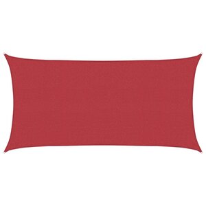 vidaXL Voile d'ombrage 160 g/m² Rouge 2x3 5 m PEHD