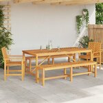 vidaXL Ensemble de salle à manger pour jardin 5 Pièces Marron