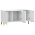 vidaXL Meuble TV 99 x 34 5 x 50 cm Blanc brillant Bois d'ingénierie
