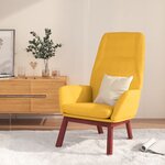 vidaXL Chaise de relaxation Jaune moutarde Tissu