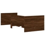 vidaXL Cadre de lit avec tiroirs chêne marron 75x190 cm