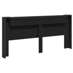 vidaXL Armoire tête de lit avec LED noir 220x16 5x103 5 cm