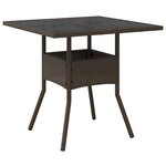 vidaXL Ensemble de salle à manger de jardin 5 pièces en poly rattan marron