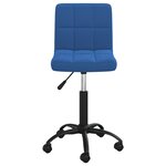 vidaXL Chaise pivotante de salle à manger Bleu Velours