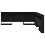 vidaXL Tête de lit de rangement Chêne noir 200 cm Bois d'ingénierie