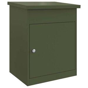 vidaXL Boîte de dépôt de colis Vert olive 44 x 35 x 59 cm Acier