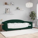 vidaXL Lit de repos sans matelas vert foncé 90x200 cm velours