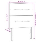 Headboard LED vidaXL Noir 90 cm Tissu