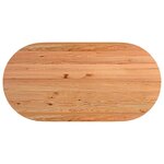 vidaXL Table à manger marron clair bois de chêne massif ovale