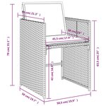 vidaXL Ensemble à manger de jardin et coussins 11 Pièces beige poly rotin