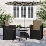 vidaXL Coussins de siège et de dos 2 Pièces Taupe 47 x 45 x 2 cm