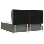 Lit à ressorts vidaXL avec matelas gris foncé 200x200 cm en tissu