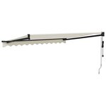 vidaXL Auvent rétractable automatique crème 3 5x2 5 m