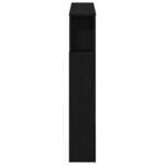 vidaXL Tête de lit LED avec étagère Chêne noir 100 x 18 5 x 103 5 cm