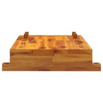 vidaXL Dessus d'établi avec étau 52x44x9 5 cm bois massif d'acacia