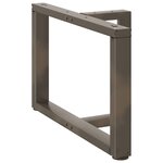 vidaXL Pieds de table basse en T  2 pièces  noir  60 x 25 x (42-43) cm  acier