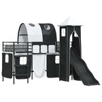 vidaXL Cadre de lit superposé pour enfants Uni Noir 90 x 190 cm métal