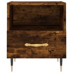 vidaXL Tables de chevet 2Pièces chêne fumé 40x35x47 5cm bois d’ingénierie