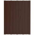 vidaXL Panneaux de toiture 36 Pièces Acier galvanisé Marron 60x45 cm