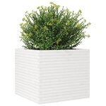 vidaXL Jardinière blanc 80x80x68 5 cm bois de pin massif