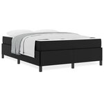vidaXL Cadre de lit avec matelas Noir 140 x 200 cm Faux cuir