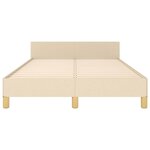 vidaXL Cadre de lit sans matelas crème 120x200 cm tissu