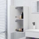 vidaXL Armoire de salle de bain Blanc 30x30x80 cm Bois d’ingénierie