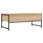 vidaXL Table basse chêne sonoma 101x49x39 5 cm bois d'ingénierie