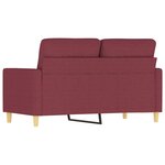 vidaXL Canapé à 2 places Rouge bordeaux 120 cm Tissu