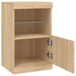 vidaXL Buffet avec lumières LED chêne sonoma 41x37x67 cm
