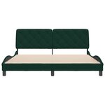 vidaXL Cadre de lit sans matelas vert foncé 180x200 cm velours