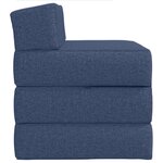 vidaXL Canapé-lit pliable Bleu 200 x 70 x 15 cm Tissu