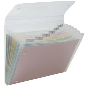 Trieur à soufflets Polypro Ice 6 pochettes transparent REXEL