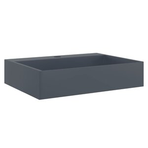 vidaXL Vasque 50x38x11 cm fonte minérale/marbre anthracite