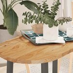 vidaXL Dessus de table 80x40x2 cm bois de chêne massif ovale