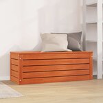 vidaXL Boîte de rangement avec stockage Cire marron 89 x 36 5 x 33 cm