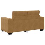 Canapé Loveseat vidaXL Marron 120 cm Velours