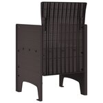 vidaXL Chaise de jardin 2 Pièces Marron 53 x 49 x 85 cm PP