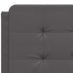 vidaXL Lit avec matelas gris 140x190 cm similicuir