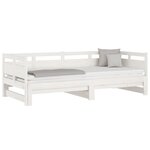 vidaXL Lit coulissant sans matelas blanc 2x(90x200) cm