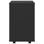 vidaXL Armoire à roulettes Noir 46x36x59 cm Bois d'ingénierie